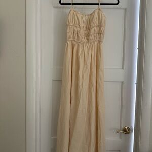 Zara Cream Gathered Dress